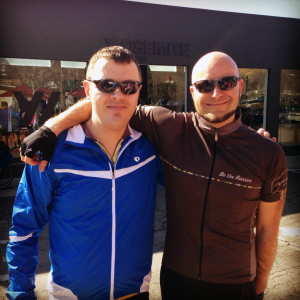 Garrett and Brendan on Team Cynergy AIDSLifeCycle ride